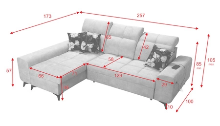 Ecksofa mit Schlaffunktion Buffalo beige links funktionelles und stilvolles Ecksofa mit Bettkasten