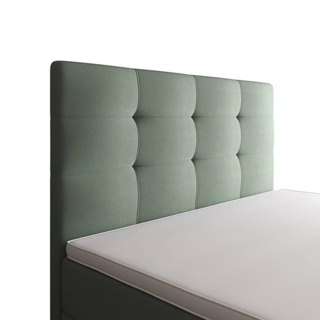 Boxspringbett Flint 120x200 mint im modernen skandinavischen Stil mit gepolstertem Kopfteil Bett mit Staukasten