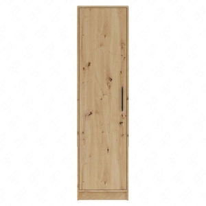 Kleiderschrank Caspe 50 cm Eiche artisan Schrank modernes Design ABS-Finish und schwarze Griffe