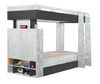 Etagenbett Tablo 90x200 cm graphit / enigma ideal für Kinder- und Jugendzimmer Umrandung mit Spezialfurnier verarbeitet