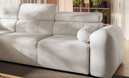 Ecksofa mit Schlaffunktion Cantare ziegelrot linke Ecke funktionelles und bequemes Ecksofa mit modernem Design Plüschstoff