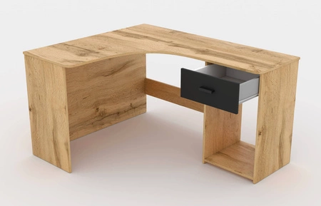 Eckschreibtisch 155x125 cm Eiche wotan stilvoll und funktionell für das Büro, Arbeitszimmer oder Jugendzimmer
