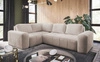 Ecksofa mit Schlaffunktion Bovec II beige links Komfort-Ecksofa mit stilvollem Charakter-Bettcontainer