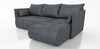 Ecksofa mit Schlaffunktion Selva grau universal seite Ecksofa mit Bettkasten Samtstoff mit interessanter Struktur