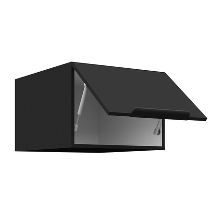 Eck-Küchenmöbelset Brianza / Schwarz 330x210 cm Griffe aus Metall sehen in modernen Innenräumen toll aus