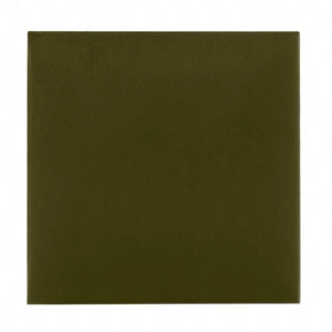 Polsterpaneel Quadra 40x40 cm oliv stilvolles Wandpaneel quadratischer Veloursstoff modisches Finish für jede Einrichtung