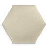 Gepolstertes Paneel Hexagon 40x35 cm cremefarbenes stilvolles Wandpaneel Veloursstoff modische Dekoration jedes Interieurs