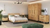 Bett Halle S 140x200 Eiche wotan stilvolles Design stabiles Schlafzimmerbett mit interessantem Design universelle Farben
