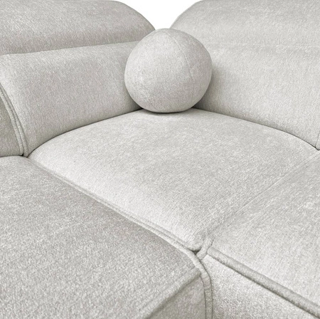 Ecksofa mit Schlaffunktion Viano II Lux grau rechtsseitiges Designer-Ecksofa für das Wohnzimmer mit komfortablem ausziehbarem Fußteil