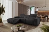Ecksofa mit Schlaffunktion Castel graphit linke Ecke komfortables und stilvolles Schlafsofa mit Bettzeugcontainer
