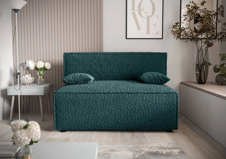 Brandon Schlafsofa türkis modernes Design und breiter Funktionsstoff mit markanter Schlingenoberfläche