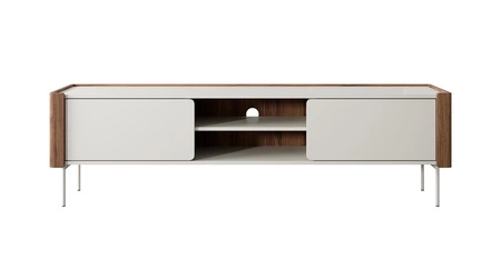 RTV-Schrank Tantuni 180 cm warmia Nussbaum / beige stilvoller TV-Schrank im trendigen Stil abgerundete Vorderkanten