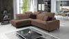 Ecksofa mit Schlaffunktion Kelly Sleek VII hellbraun links geflochten bequemes und funktionelles Ecksofa für Wohnzimmer