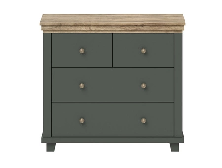 Evora 90 cm Kommode Flasche grün / Eiche lefkas ideal für moderne klassische und skandinavische Innenräume