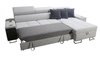 Ecksofa mit Schlaffunktion Dafni Hellbeige/Weiß rechtsseitig aus Samt bietet Komfort und Funktionalität während der täglichen Erholung