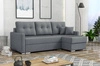 Neron graues rechtes Ecksofa mit Schlaffunktion garantiert höchsten Komfort und Funktionalität