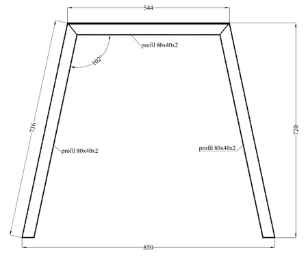 Malden Tisch 138x90 cm Eiche lancelot / schwarz schlichte Form der Möbel mit stilvollen schwarzen Beinen im Loft-Stil bereichert auslaufsichere Platte