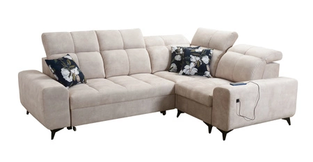 Ecksofa mit Schlaffunktion Buffalo II grün rechts funktionelles und stilvolles Ecksofa mit verstellbaren Kopfstützen