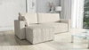 Ecksofa mit Schlaffunktion Rebenes beige Universal-Ecksofa dreidimensionaler Stoff mit ausdrucksstarken Streifen Bettzeug-Container