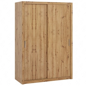 Rico Schiebeschrank 150 cm Eiche handwerklich funktionale Möbel klassische Form idealer Kleiderschrank für Schlafzimmer Garderobe oder Diele