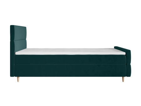 Boxspringbett Benet 120x200 türkis im modernen skandinavischen Stil mit gepolstertem Kopf- und Fußteil Bett mit Staukasten
