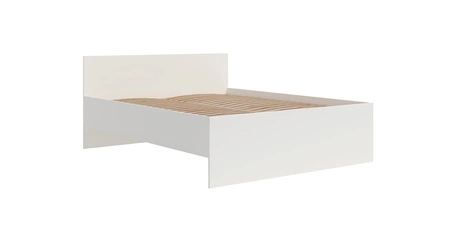 Maxione Bett 160x200 cm weiß ideales Schlafzimmer Bett für Liebhaber von minimalistischen Arrangements hohen bequemen Kopfteil