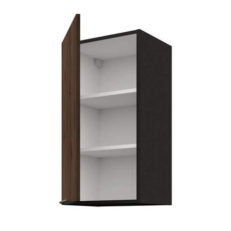 Eck-Küchenmöbelset Brianza / Schwarz 330x210 cm Griffe aus Metall sehen in modernen Innenräumen toll aus