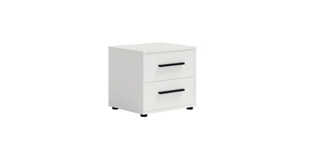 Maxione Nachttisch weiß eleganter Schrank mit Schubladen für das Schlafzimmer Funktionsmöbel in zeitlosem Design