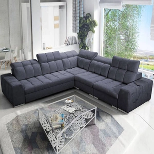 Ecksofa mit Schlaffunktion Luigi III graphit rechts bequemes Ecksofa für das Wohnzimmer perfekt für die tägliche Entspannung