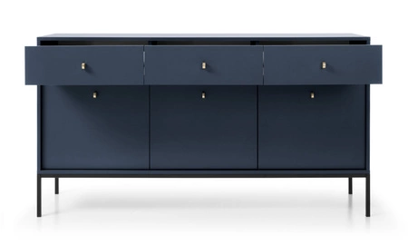 Möbelset Mono Dunkelblau Minimalistisches Design Wohnzimmermöbelset oder für das Wohnzimmer stilvoller goldener Griff