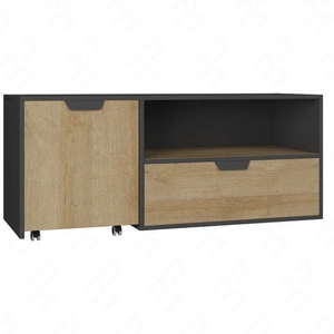 TV Schranke Nano 120 cm graphit / Eiche riviera ideal für Wohn- und Jugendzimmer