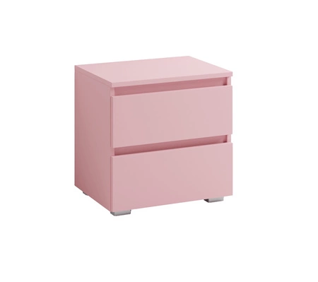 Nachttisch mit Schubladen Simple Puder rosa Funktionsmöbel für Kinderzimmer einfaches Design