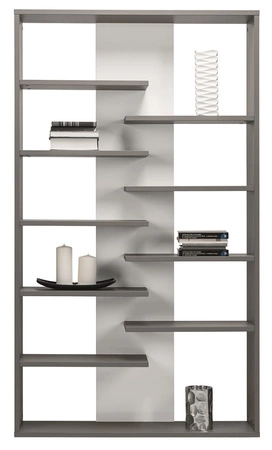 Büromöbelset Yugo in Esche grau/weiß glänzend, ideal für ein Büro oder Arbeitszimmer in einem trendigen und modernen Stil