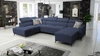 Ecksofa mit Schlaffunktion Savona VI navy blue rechts elegantes und bequemes Ecksofa für Wohnzimmer mit zwei Bettkästen 