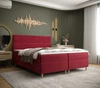 Boxspringbett Bing 160x200 burgunderrot im modernen skandinavischen Stil mit markantem Kopfteil