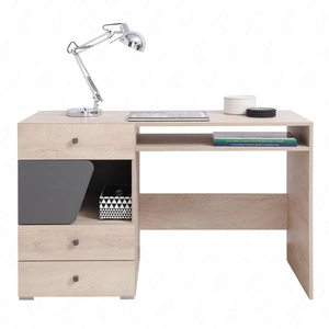 Schreibtisch mit Schubladen Dzeta 125 cm Eiche / anthrazit stilvoll und funktional für das Jugendzimmer