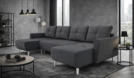 Ecksofa mit Schlaffunktion Felicie U dunkelgrau stilvolles und elegantes Ecksofa das sich in skandinavische Einrichtungen einfügt