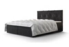 Boxspringbett Arvada 160x200 graphit Bett im modernen skandinavischen Stil mit gepolstertem Kopfteil