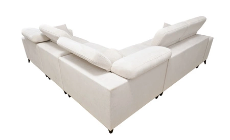 Ecksofa mit Schlaffunktion Penejos III olive rechts äußerst bequemes und praktisches Ecksofa für das Wohnzimmer zwei Container für Bettzeug