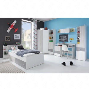 Möbelset Arona weiß / Eiche wilton weiß / grau Funktionsmöbel für das Jugendzimmer
