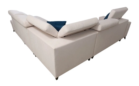 Ecksofa mit Schlaffunktion Kelly Sleek IX braun rechtsseitig stilvolles Ecksofa mit bequemen Armlehnen und verstellbaren Kopfstützen