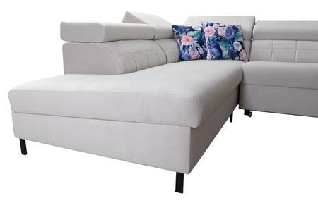 Ecksofa mit Schlaffunktion Belvi III braun linke Seite bequemes und elegantes Ecksofa für das Wohnzimmer mit praktischem Stauraum an der Seite
