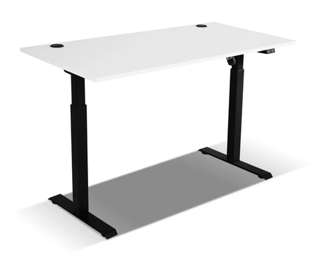 Makana höhenverstellbarer Schreibtisch hellgrau vielseitiges und funktionelles Möbelstück mit einer 28 mm starken Platte für das Büro, Arbeitszimmer oder Jugendzimmer