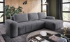 Ecksofa mit Schlaffunktion Bovec grau rechte Seite stilvolles Ecksofa mit ergonomischer Form hydrophobem Stoff
