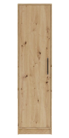 Kleiderschrank Caspe 50 cm Eiche artisan Schrank modernes Design ABS-Finish und schwarze Griffe