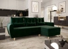 Ecksofa mit Schlaffunktion Rovigo bottle green rechts elegantes Ecksofa in skandinavischem Design großes Bettzeugfach