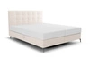 Boxspringbett Irvine 140x200 beige Stilvolles Bett mit Bettzeugablage und hohem Kopfteil besticht durch sein elegantes Design