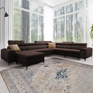 Ecksofa mit Schlaffunktion Bolmso VIII braun links elegantes und bequemes Ecksofa mit Schublade ideal für geräumige Innenräume