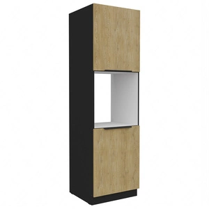 Küchenhochschrank für Einbaubackofen Crotone 60 DP-210 2F Metall Griffe Feuchtigkeit und Schäden resistent Schrank