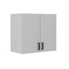 Hängeschrank mit Türen Makana 80 cm hellgrau funktionelles Möbelstück für das Büro Büro oder Jugendzimmer